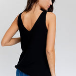 Front and Back Deep V-Neck Tank Top