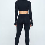 Long Sleeve Activewear Set Top and Leggings