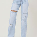 Distressed Wide Leg Jeans