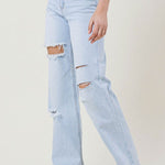 Distressed Wide Leg Jeans