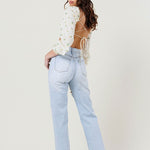 Distressed Wide Leg Jeans