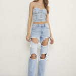 HIGH RISE BAGGY JEANS