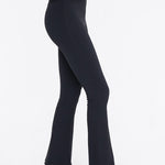 BRONZE - Ribbed Flare High-Waist Leggings