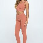 Zip Up Crop Sports Tank Top Set