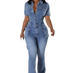 WOMEN DENIM SEXY JUMPSUIT