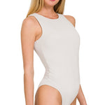 Boat Neck Sleeveless Padded Bodysuit