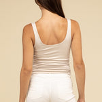 Double Layer Round Neck Tank Top