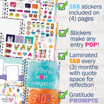 Gratitude Journal with Stickers Non-Dated 52-Week